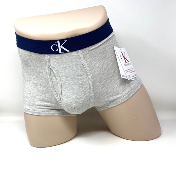 💖MEGA SALE💖Calvin Klein 1-PACK Men's Rise Trunk Gray Cotton StretchNB2990050 - Picture 1 of 7